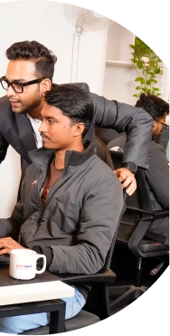 Career page animation showing a brainstorming session in progress