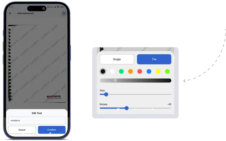 완전 맞춤형 워터마크