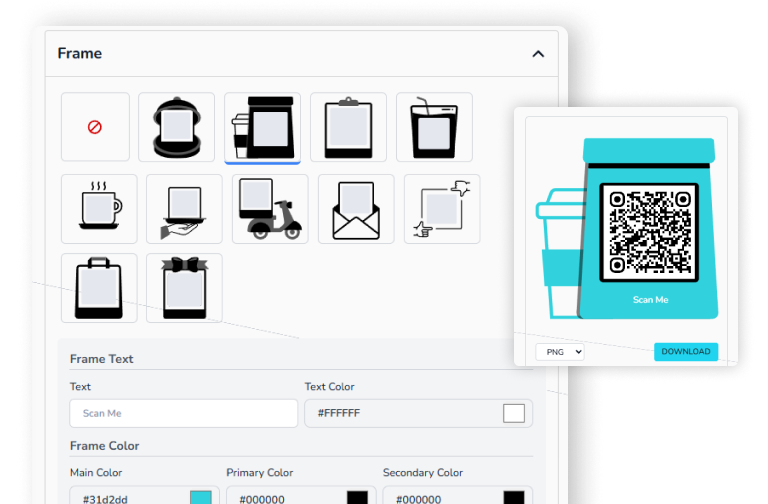 कस्टमाइज़ेबल फ्रेम और रंग
