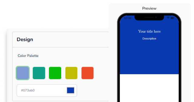 कस्टमाइज़ेबल टेम्पलेट रंग