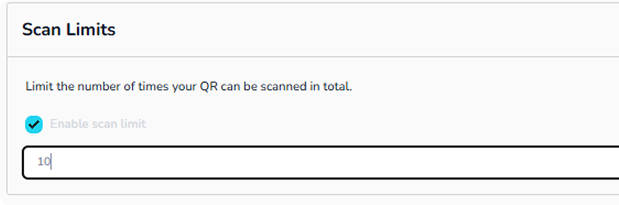 स्कैन सीमाएं