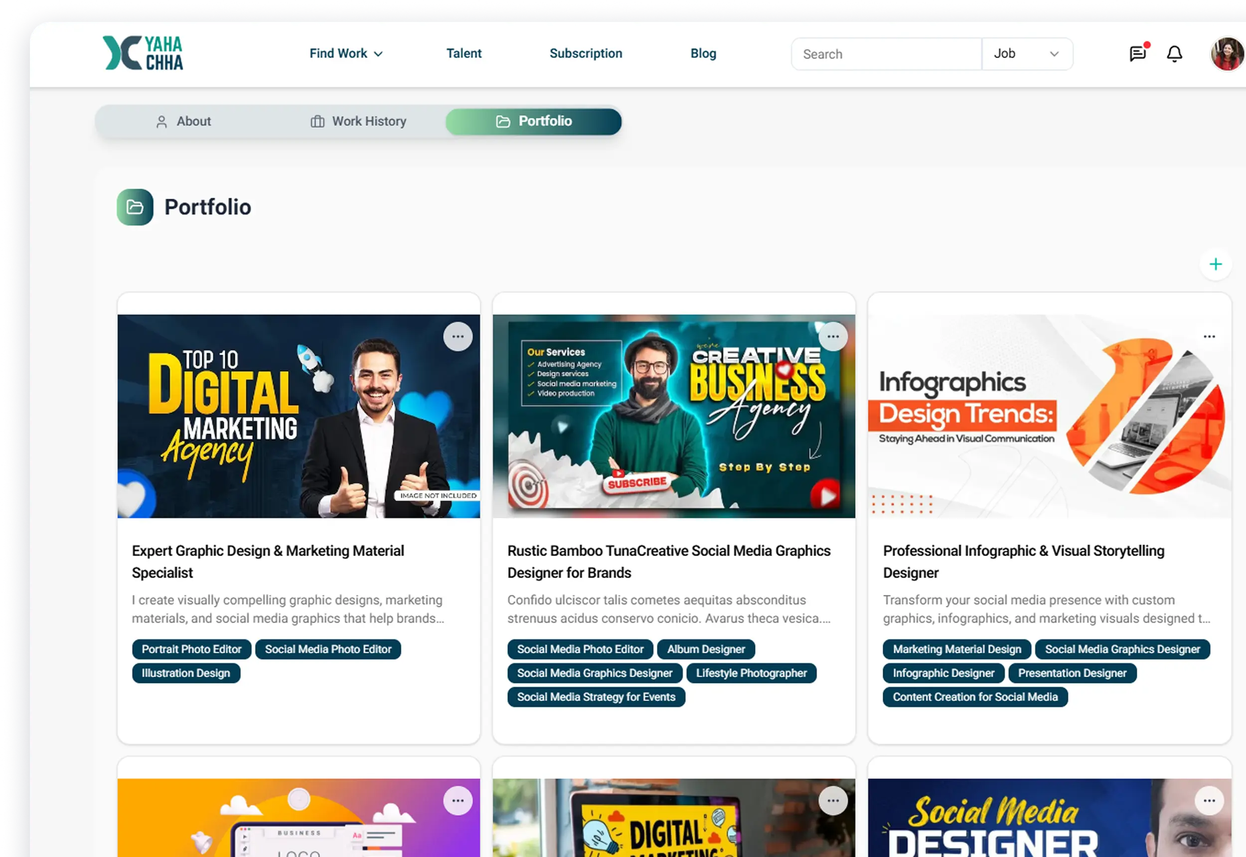 Yaha Chha seller portfolio