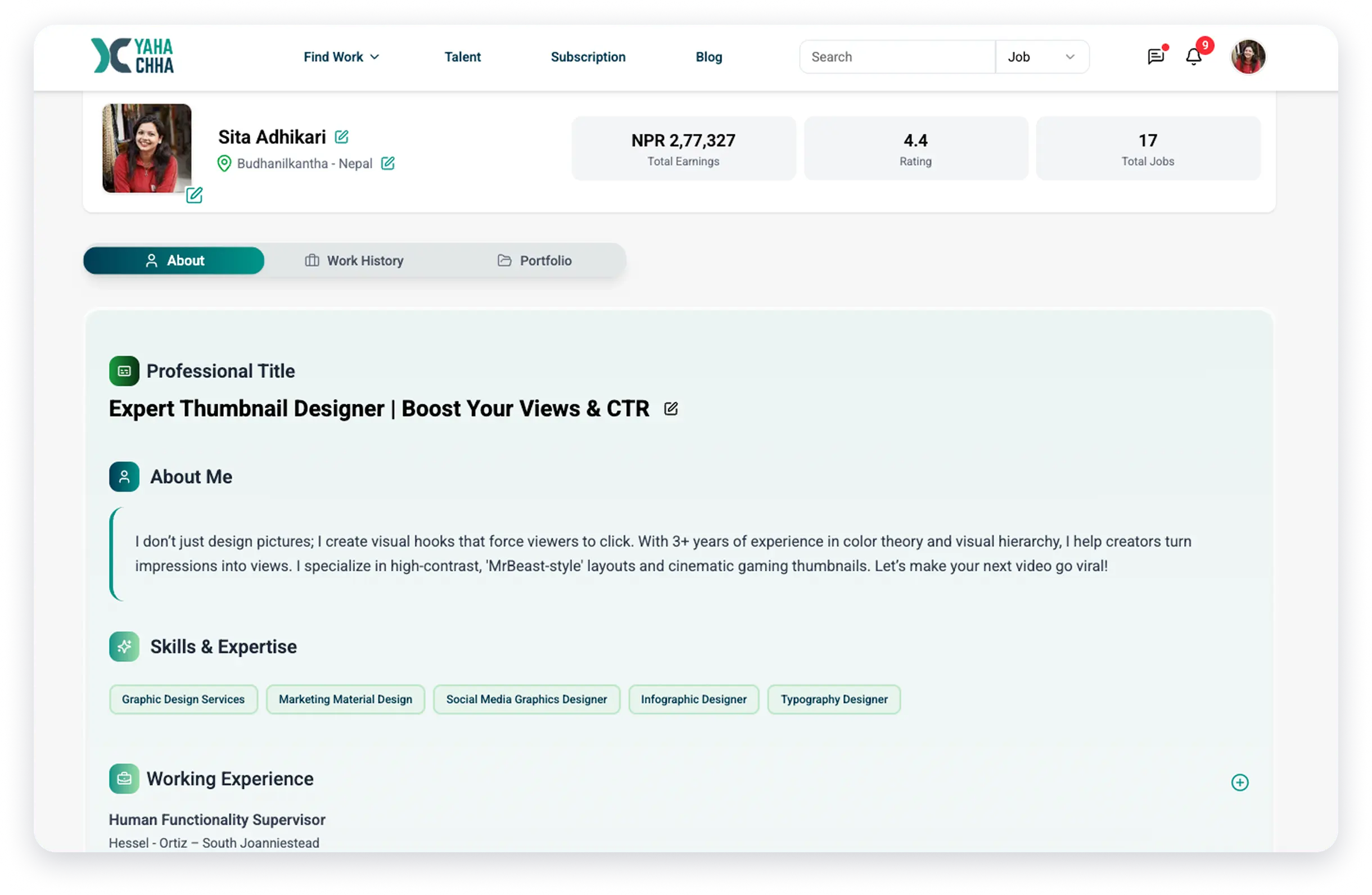 Yaha Chha seller profile