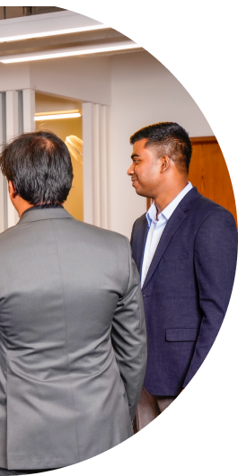 Team collaborating on a project – right side